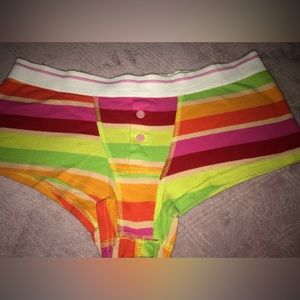 VS PINK Boys Boxer Cut Rainbow striped Size XS